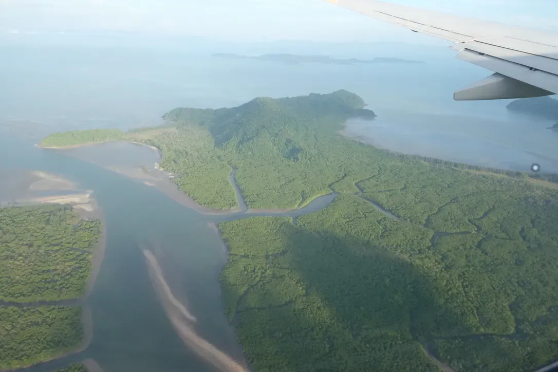 Phang Nga Bay limestone cliffs at sunrise