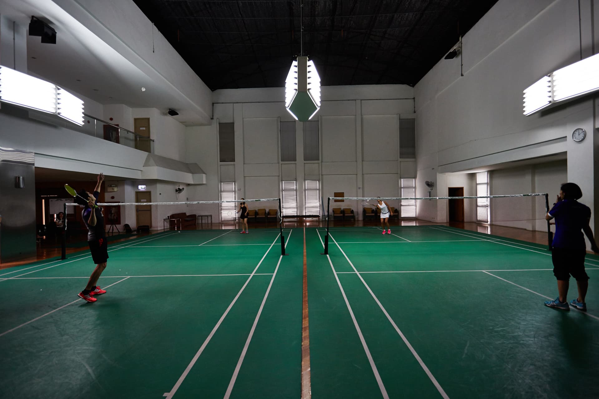 Indoor badminton court at Riverine Place Hotel