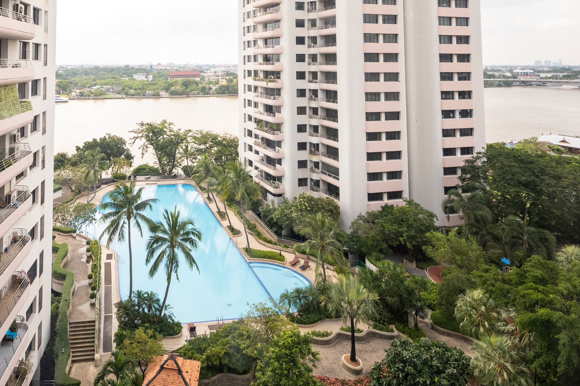 Balcony view from Bangkok home away from home